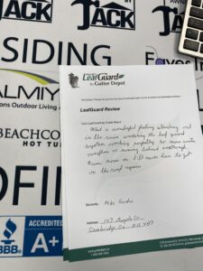 More Excellent Reviews for LeafGuard